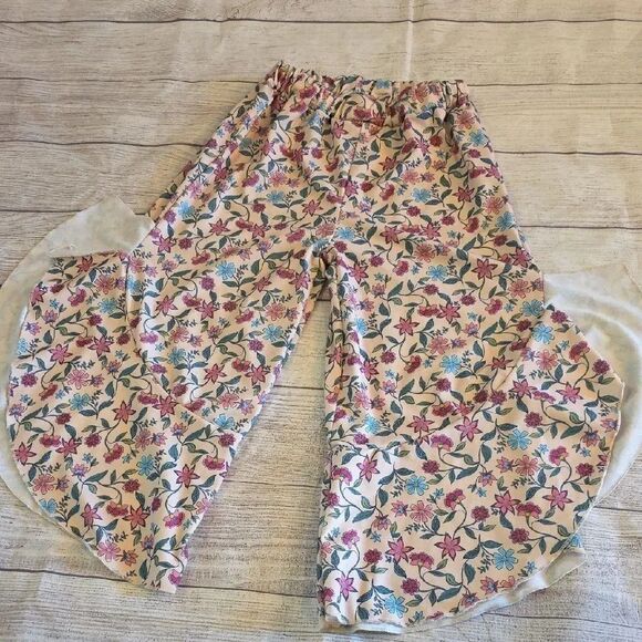 Trend Bottoms Other - Pink and Blue Casual Wide-Leg Bottoms